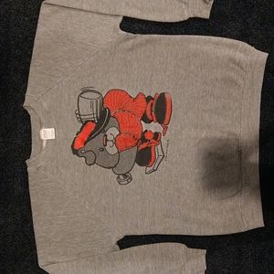 '86 teddy bear at bat crewneck large USA made Jerzees